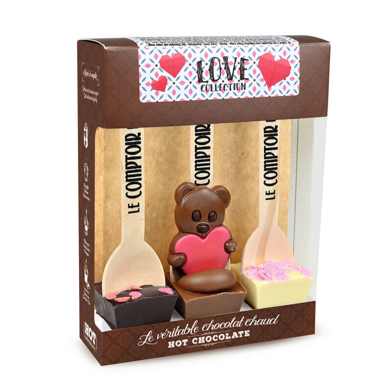 Coffret 4 hot chocolate love collection sujets assortis - Le Comptoir de  Mathilde